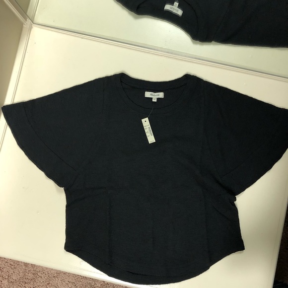 Madewell Texture & Thread Flutter Sleeve Top - Picture 6 of 6